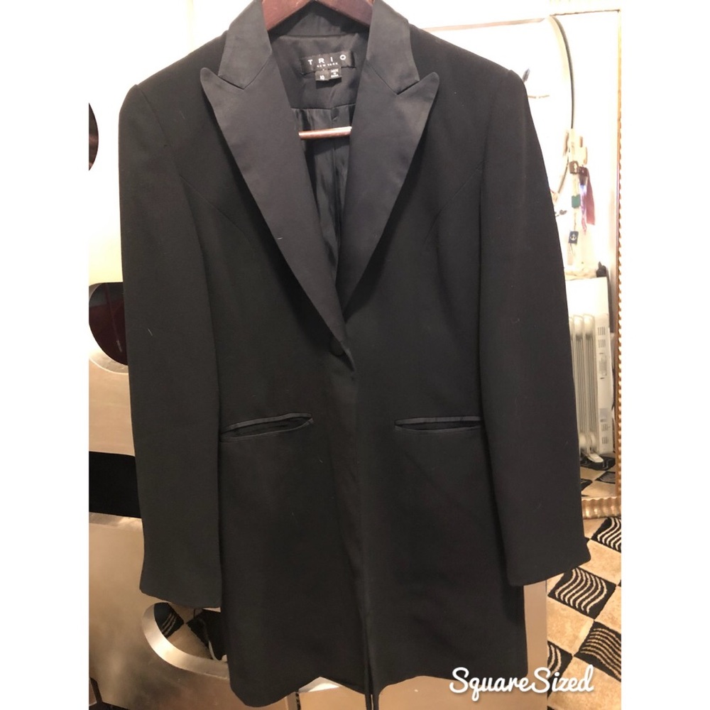 Black Tuxedo Jacket w/ Satin Lapels